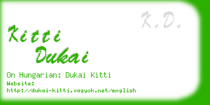 kitti dukai business card